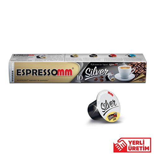 Espressomm Silver Nespresso Compatible Coffee Capsul (10 Pieces) - Pbt. ürün görseli